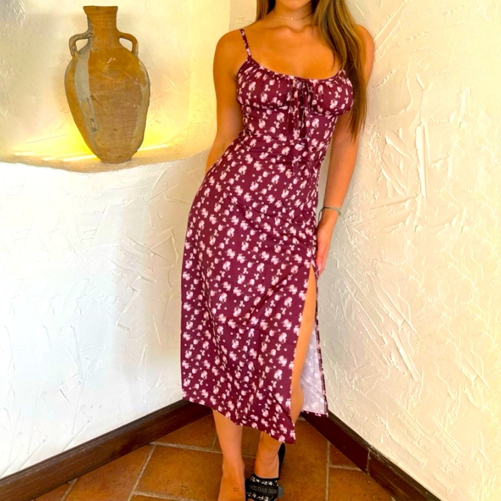 SHEIN Women’s Floral Long Slit Dress - Picture 1 of 10